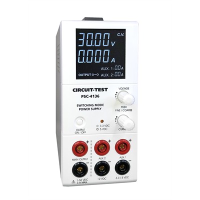 CIRCUIT TEST-PSC-4136-man01, circuittest, switching power supply, usb, triple output
