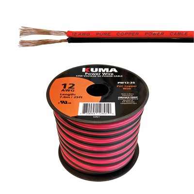 CIRCUIT TEST-PW12-25-power wire, hook up wire, low voltage dc, bonded, parallel wire, circuittest, kuma