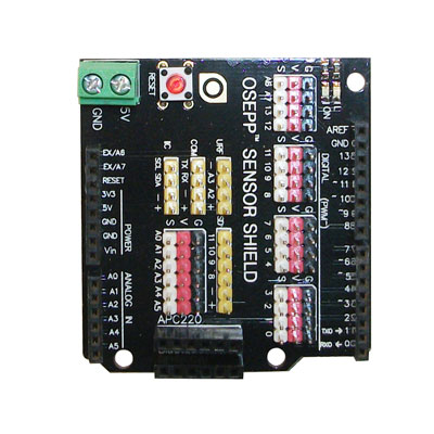 CIRCUIT TEST-SENSHD-01G-sensor shield, osepp, arduino compatible, shield